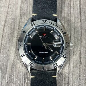 Redshift 7 Exosphere GL1934-LB-A Black Dial 43 mm Quartz w Black Leather Strap